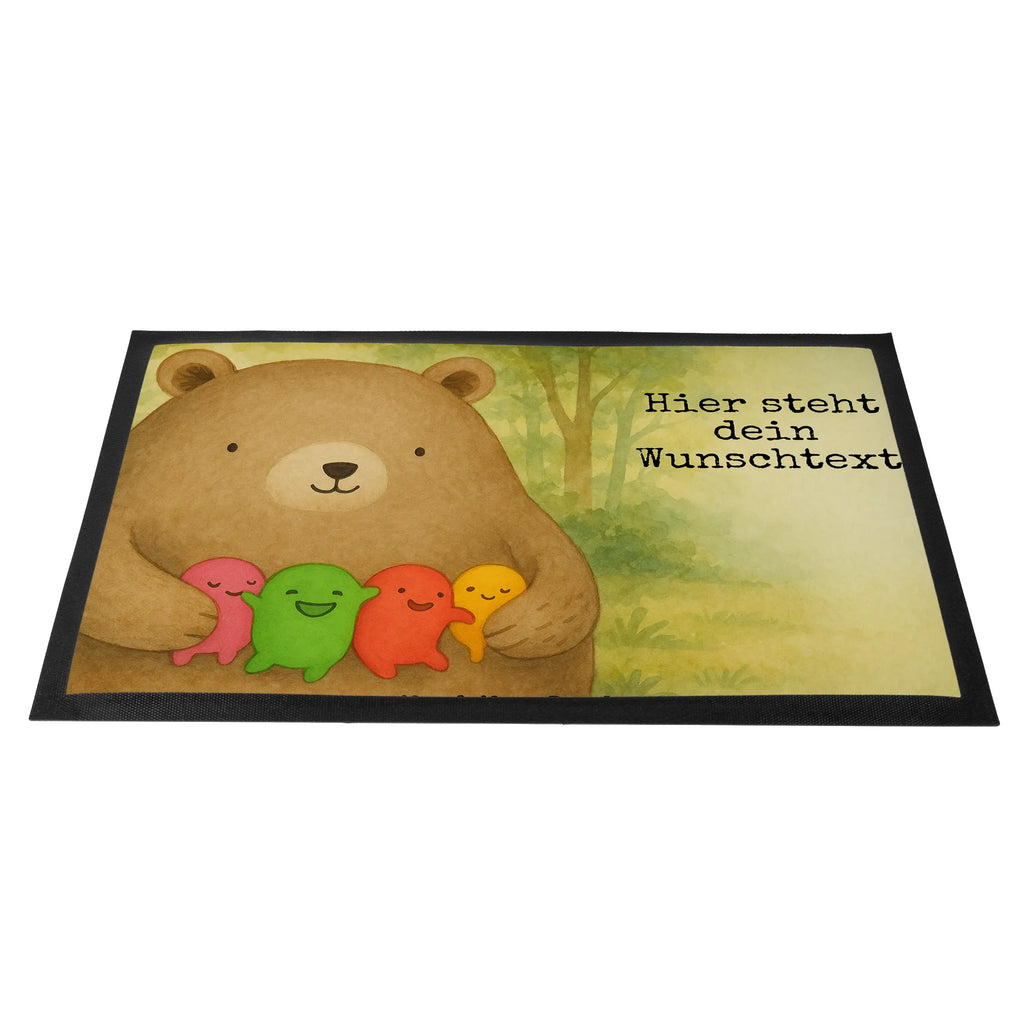 Personalisierte Fußmatte Bär Gefühl Design Fußmatte mit Namen, Namensfussmatte, Türvorleger personalisiert, Wunschnamen, Bedrucken, Fußmatte bedrucken, Personalisierte Fußmatte, Haustürmatte personalisiert, Personalisiert, Personalisieruung, Türvorleger mit Namen, Bär, Teddy, Teddybär, Durchgedreht, Wahnsinn, Verrückt