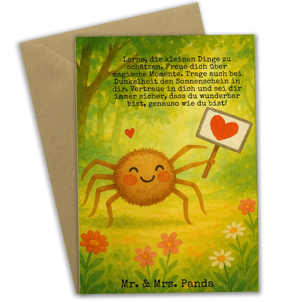 Greetings card Spider Agatha Motivation Design Grußkarte, Klappkarte, Einladungskarte, Glückwunschkarte, Hochzeitskarte, Geburtstagskarte, Karte, Ansichtskarten, Spinne Agathe, Spinne, Agathe, Videos, Merchandise, Motivation, Glück, Liebe, Vertrauen, Dankeschön