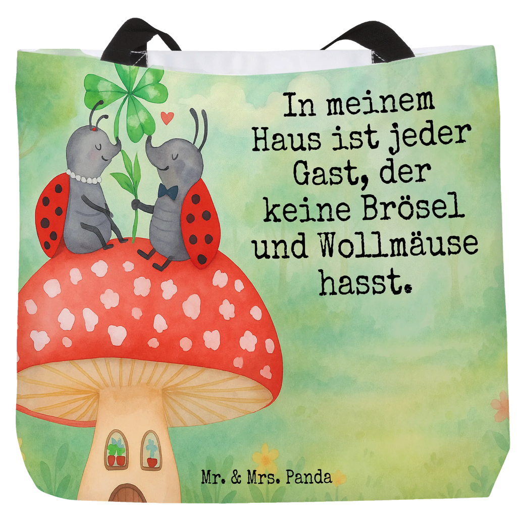 Shopper Marienkäfer Fliegenpilz Design Beutel, Einkaufstasche, Tasche, Strandtasche, Einkaufsbeutel, Shopper, Schultasche, Freizeittasche, Tragebeutel, Schulbeutel, Alltagstasche, Tiermotive, Gute Laune, lustige Sprüche, Tiere, Haus, Wohnung, zuhause, Fliegenpilz, Marienkäfer, Fleigenpilzhaus