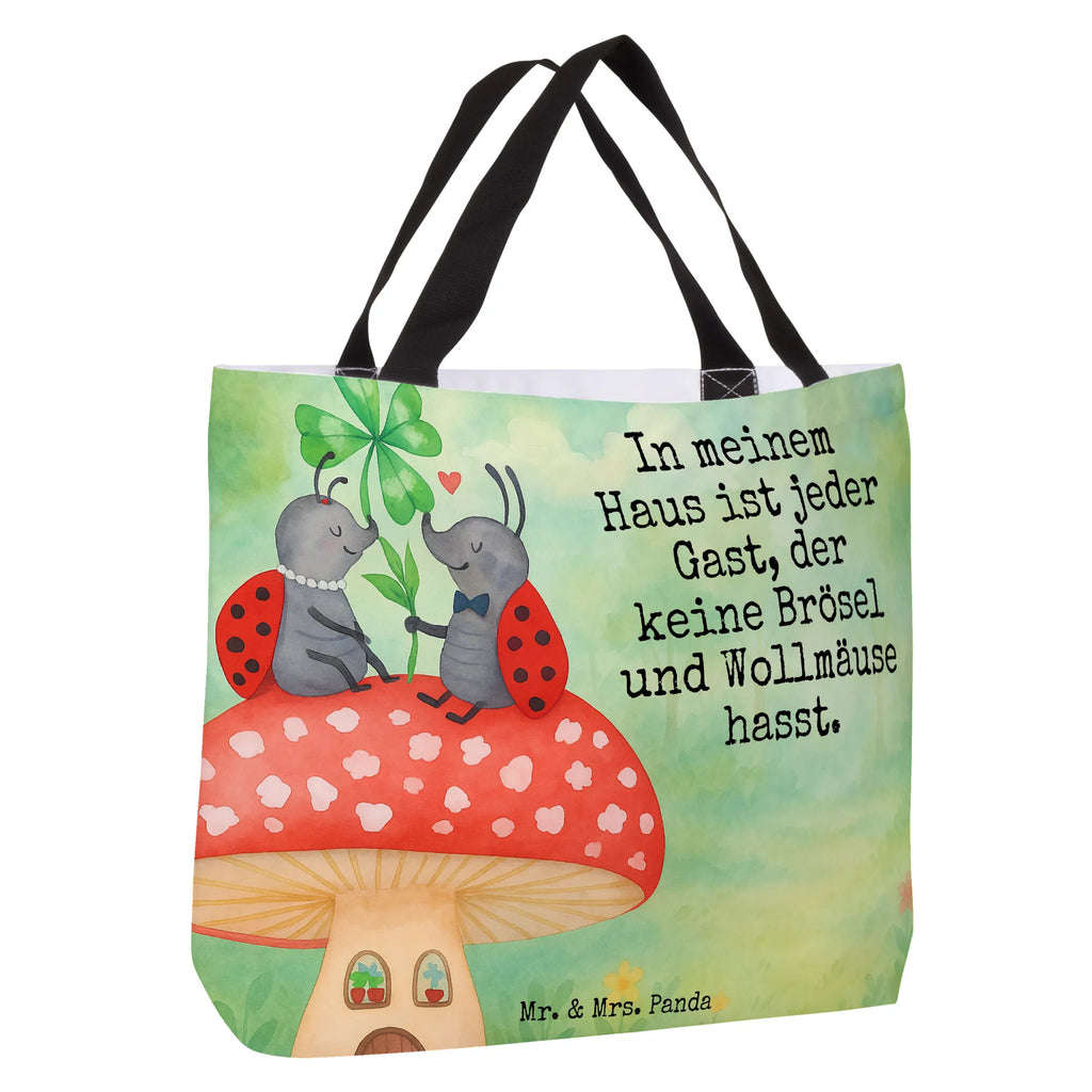 Shopper Marienkäfer Fliegenpilz Design Beutel, Einkaufstasche, Tasche, Strandtasche, Einkaufsbeutel, Shopper, Schultasche, Freizeittasche, Tragebeutel, Schulbeutel, Alltagstasche, Tiermotive, Gute Laune, lustige Sprüche, Tiere, Haus, Wohnung, zuhause, Fliegenpilz, Marienkäfer, Fleigenpilzhaus