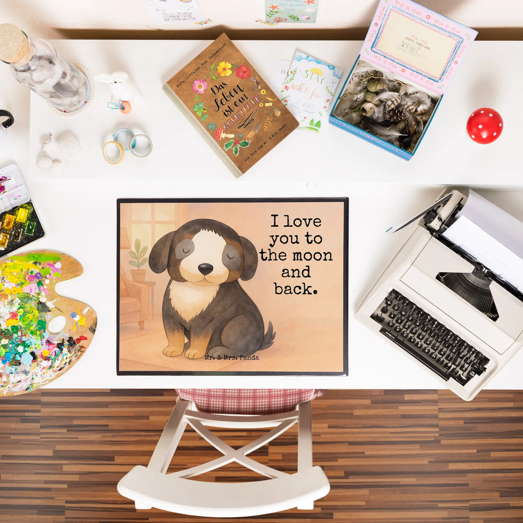 Podkładka na biurko pies relaks Design Schreibunterlage, Schreibtischauflage, Bürobedarf, Büroartikel, Schreibwaren, Schreibtisch Unterlagen, Schreibtischunterlage Groß, Hund, Hundemotiv, Haustier, Hunderasse, Tierliebhaber, Hundebesitzer, Sprüche, schwarzer Hund, Hundeliebe, Liebe, Hundeglück