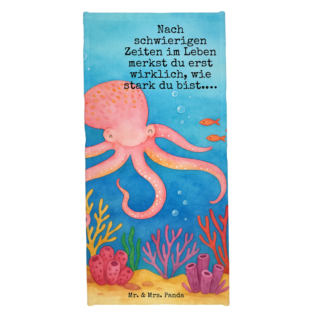 Badehandtuch Tintenfisch Design Duschtuch, Badetuch, Strandtuch, Saunatuch, Kinder Handtuch, Tiermotive, Gute Laune, lustige Sprüche, Tiere, Meer, Meerestier, Krake, Tintenfisch, Arme, Wasser, Ozean