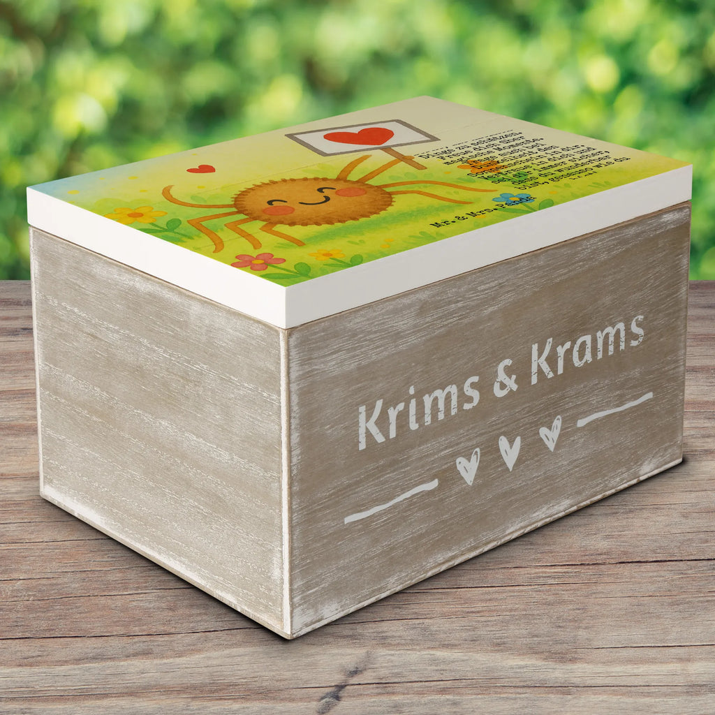 Holzkiste Spinne Agathe Motivation Design Holzkiste, Kiste, Schatzkiste, Truhe, Schatulle, XXL, Erinnerungsbox, Erinnerungskiste, Dekokiste, Aufbewahrungsbox, Geschenkbox, Geschenkdose, Spinne Agathe, Spinne, Agathe, Videos, Merchandise, Motivation, Glück, Liebe, Vertrauen, Dankeschön