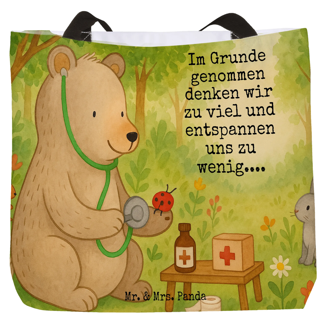 Shopper bear Physician Design Beutel, Einkaufstasche, Tasche, Strandtasche, Einkaufsbeutel, Shopper, Schultasche, Freizeittasche, Tragebeutel, Schulbeutel, Alltagstasche, Bär, Teddy, Teddybär, Arzt, Ärztin, Doktor, Professor, Doktorin, Professorin