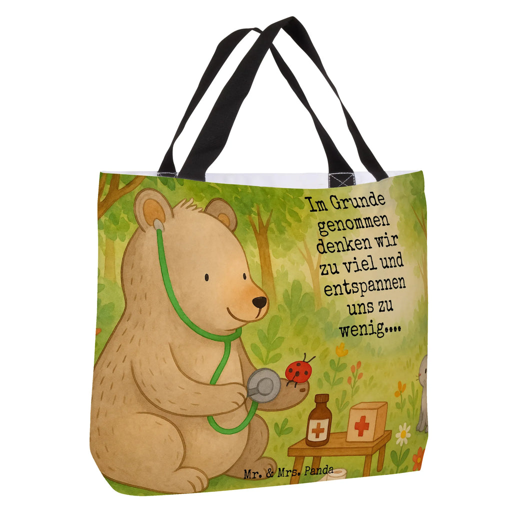 Shopper bear Physician Design Beutel, Einkaufstasche, Tasche, Strandtasche, Einkaufsbeutel, Shopper, Schultasche, Freizeittasche, Tragebeutel, Schulbeutel, Alltagstasche, Bär, Teddy, Teddybär, Arzt, Ärztin, Doktor, Professor, Doktorin, Professorin