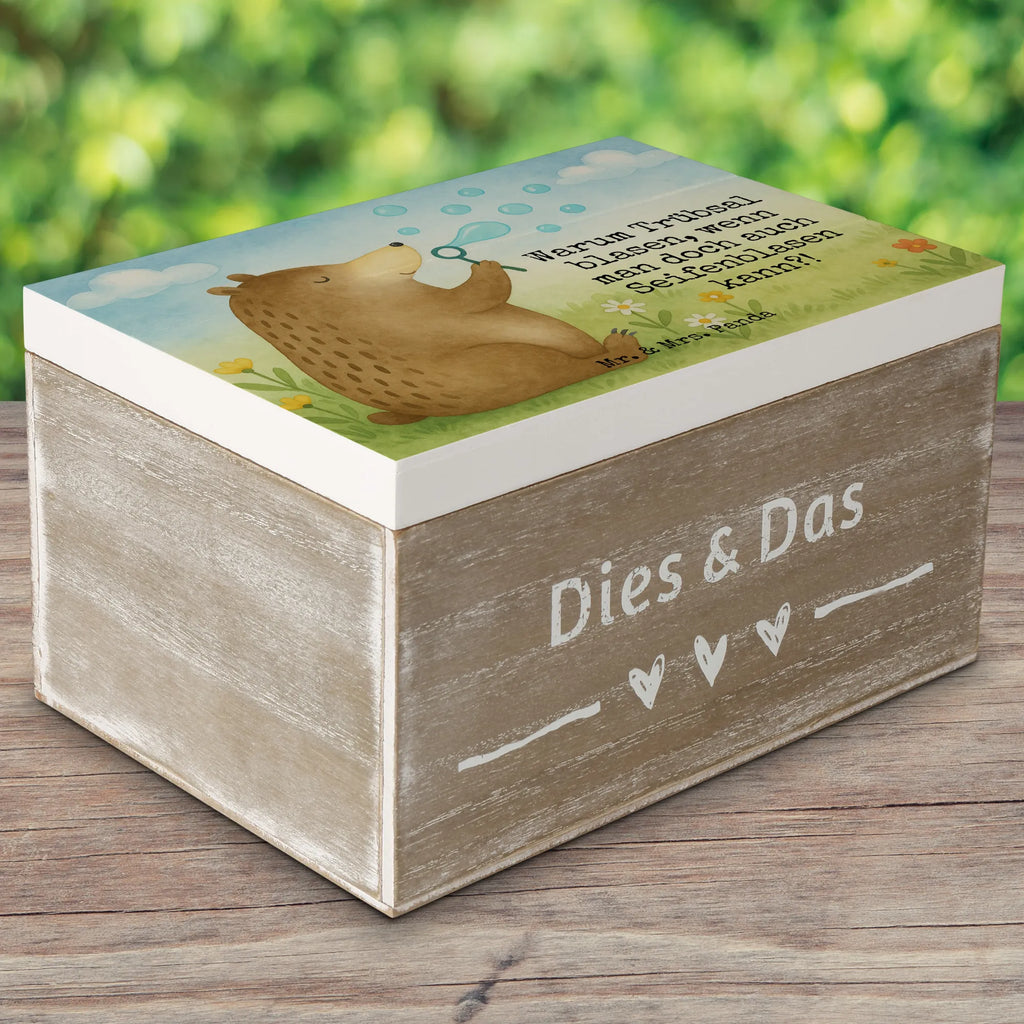 Holzkiste Bär Seifenblasen Design Holzkiste, Kiste, Schatzkiste, Truhe, Schatulle, XXL, Erinnerungsbox, Erinnerungskiste, Dekokiste, Aufbewahrungsbox, Geschenkbox, Geschenkdose, Bär, Teddy, Teddybär, Seifenblasen Bär Lustig Sein Glücklich Traurig Happy