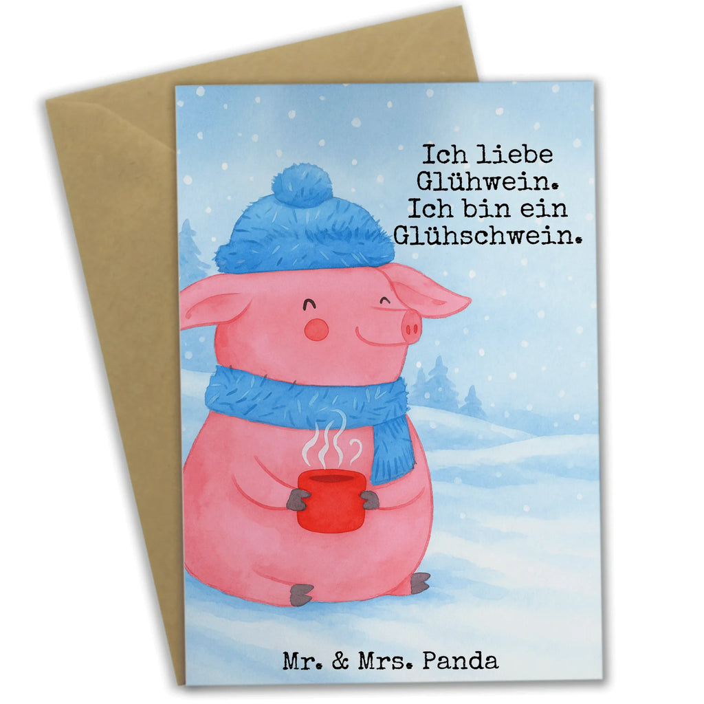 Greetings card Pig Mulled wine Design Grußkarte, Klappkarte, Einladungskarte, Glückwunschkarte, Hochzeitskarte, Geburtstagskarte, Karte, Ansichtskarten, Winter, Weihnachten, Weihnachtsdeko, Nikolaus, Advent, Heiligabend, Wintermotiv, Glühschwein, Glühwein, Weihnachtsmarkt, Punsch