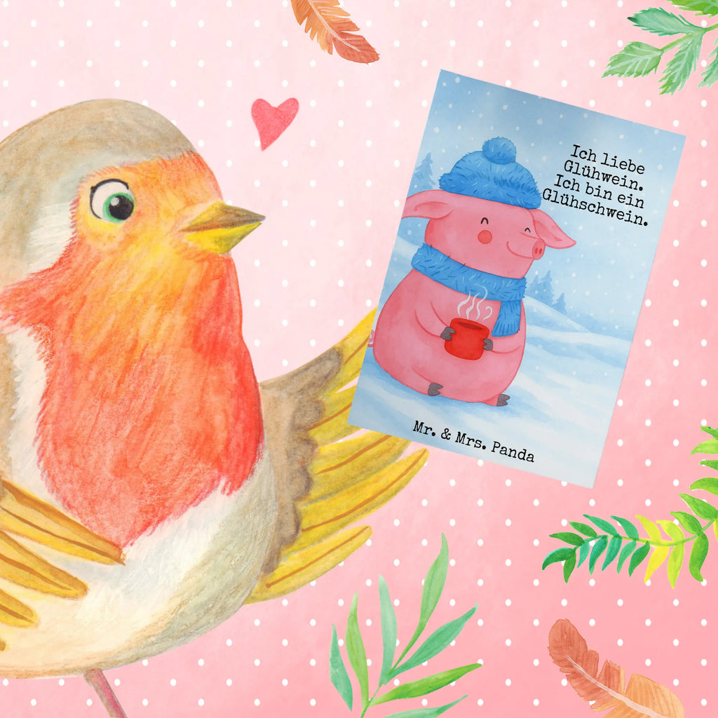 Greetings card Pig Mulled wine Design Grußkarte, Klappkarte, Einladungskarte, Glückwunschkarte, Hochzeitskarte, Geburtstagskarte, Karte, Ansichtskarten, Winter, Weihnachten, Weihnachtsdeko, Nikolaus, Advent, Heiligabend, Wintermotiv, Glühschwein, Glühwein, Weihnachtsmarkt, Punsch