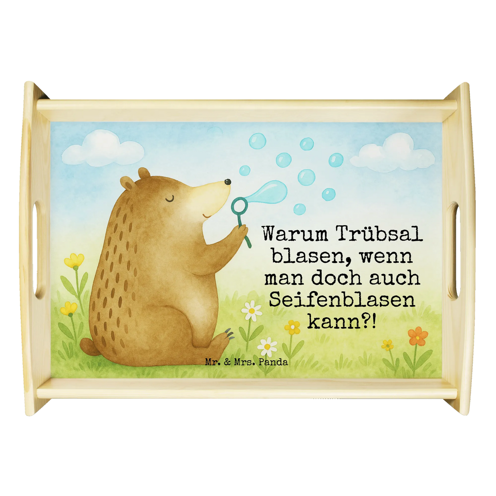 Serving tray bear soap bubbles Design Serviertablett, Tablett, Holztablett, Küchentablett, Dekotablett, Frühstückstablett, Bär, Teddy, Teddybär, Seifenblasen Bär Lustig Sein Glücklich Traurig Happy