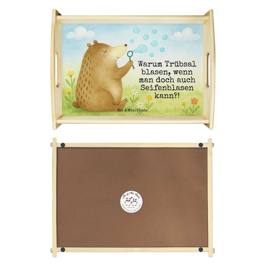 Serving tray bear soap bubbles Design Serviertablett, Tablett, Holztablett, Küchentablett, Dekotablett, Frühstückstablett, Bär, Teddy, Teddybär, Seifenblasen Bär Lustig Sein Glücklich Traurig Happy