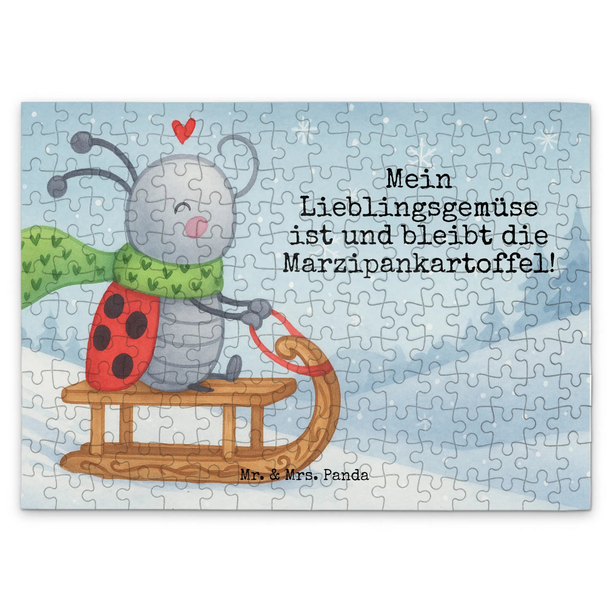Puzzle Smörle sledding Design Christmas time, snow