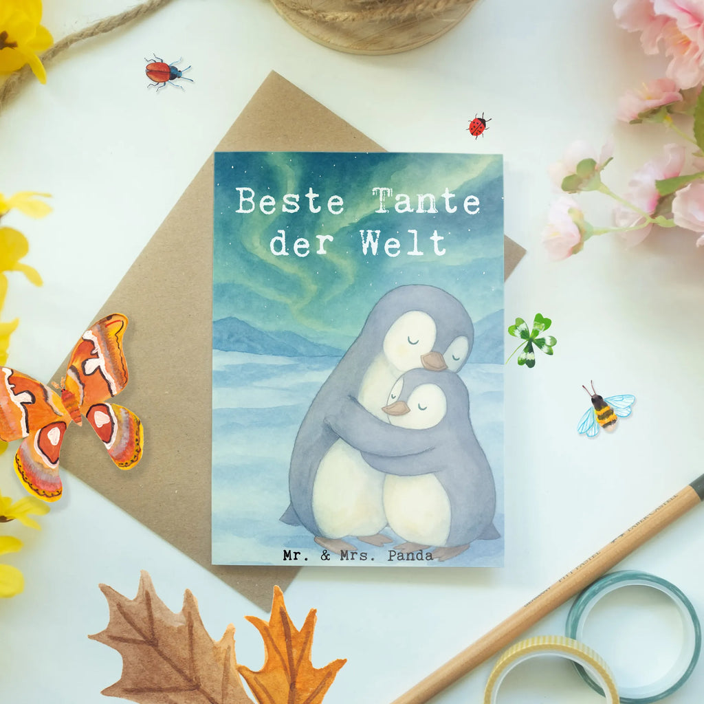 Grußkarte Pinguin Beste Tante der Welt Design Hochzeitskarte, Grußkarte, Karte, Geburtstagskarte, Glückwunschkarte, Klappkarte, Ansichtskarten, Einladungskarte, für, Dankeschön, Geschenk, Schenken, Geburtstag, Geburtstagsgeschenk, Geschenkidee, Danke, Bedanken, Mitbringsel, Freude machen, Geschenktipp, Kleinigkeit, Tante, Nichte, Patentante, Taufe, Neffe, Familie, Paten Tante, Taufpartner, Lieblingstante