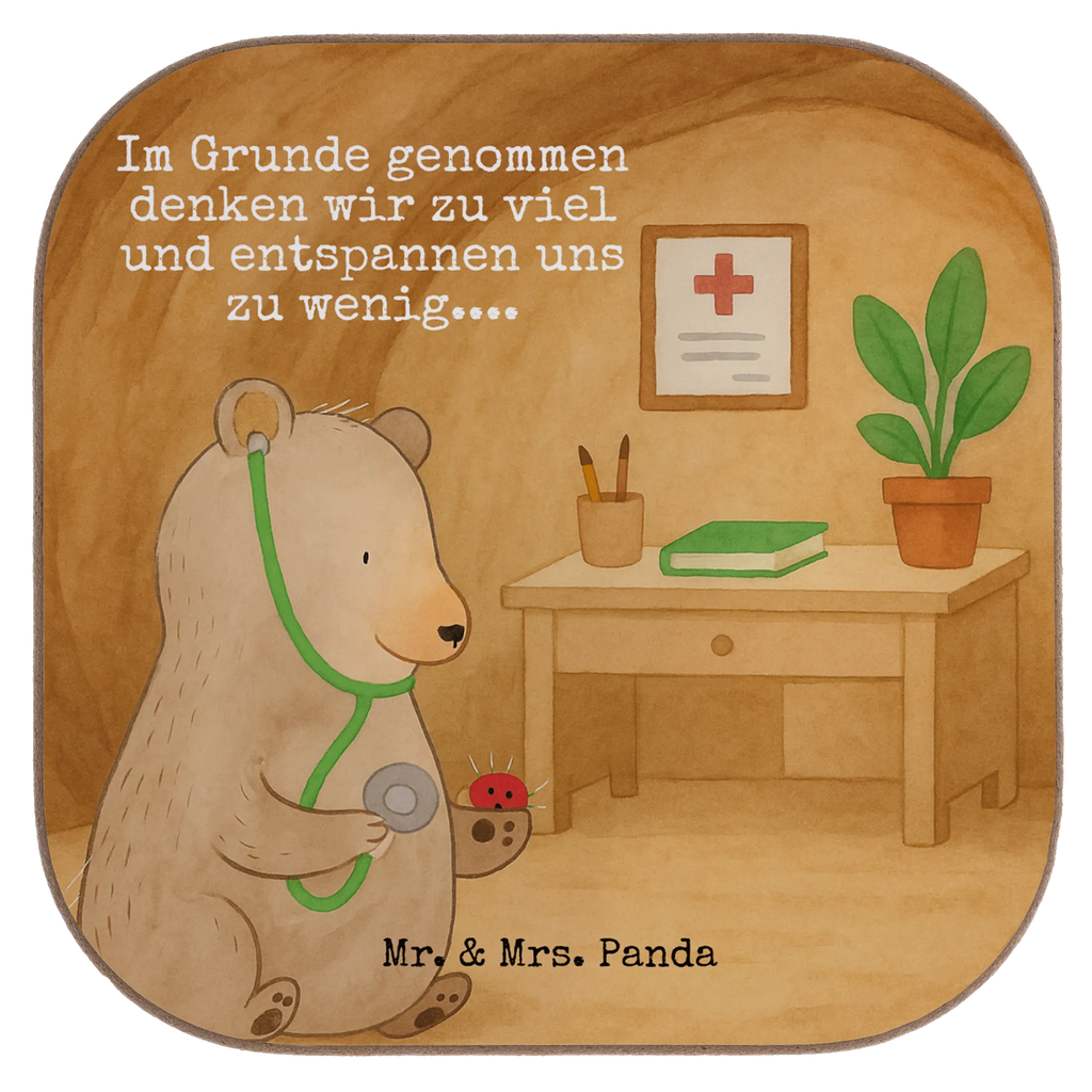 Square coaster bear Physician Design Untersetzer, Bierdeckel, Glasuntersetzer, Untersetzer Gläser, Getränkeuntersetzer, Untersetzer aus Holz, Untersetzer für Gläser, Korkuntersetzer, Untersetzer Holz, Holzuntersetzer, Tassen Untersetzer, Untersetzer Design, Bär, Teddy, Teddybär, Arzt, Ärztin, Doktor, Professor, Doktorin, Professorin