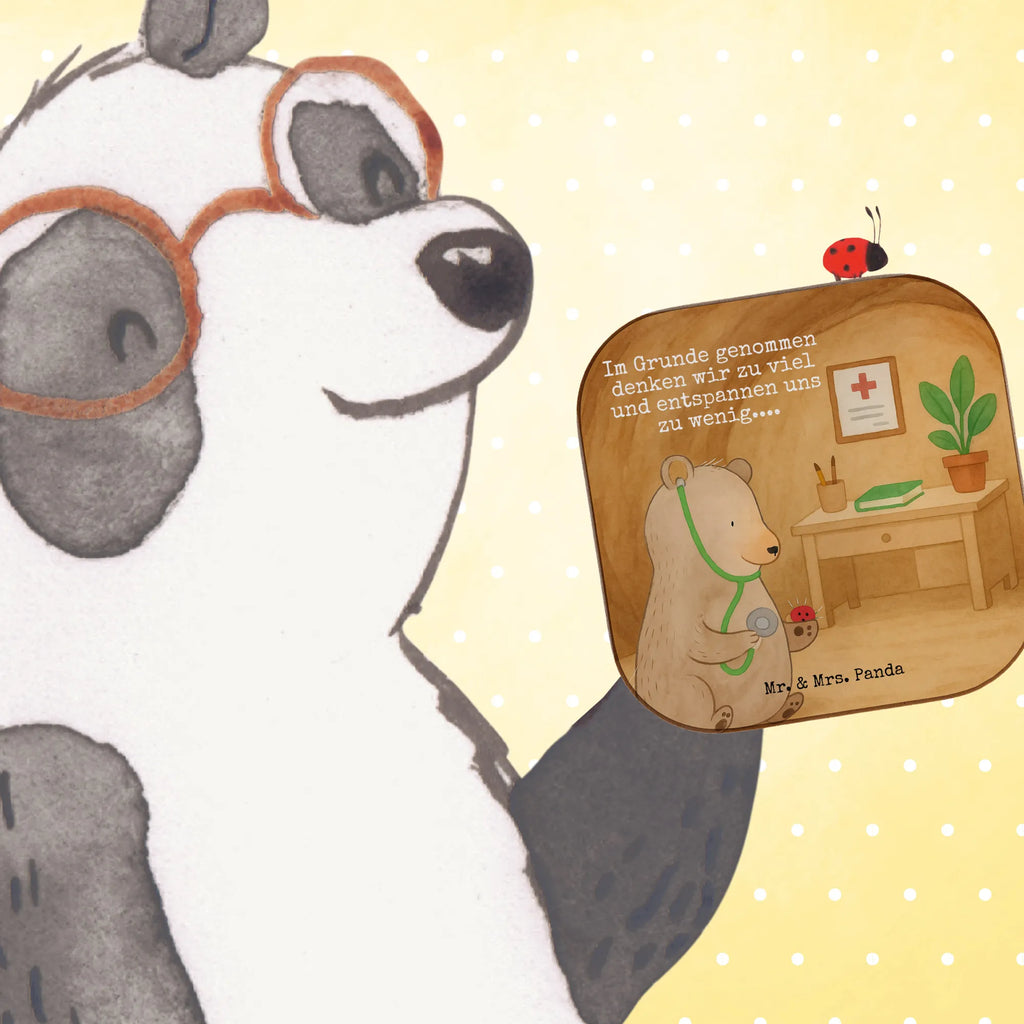 Square coaster bear Physician Design Untersetzer, Bierdeckel, Glasuntersetzer, Untersetzer Gläser, Getränkeuntersetzer, Untersetzer aus Holz, Untersetzer für Gläser, Korkuntersetzer, Untersetzer Holz, Holzuntersetzer, Tassen Untersetzer, Untersetzer Design, Bär, Teddy, Teddybär, Arzt, Ärztin, Doktor, Professor, Doktorin, Professorin