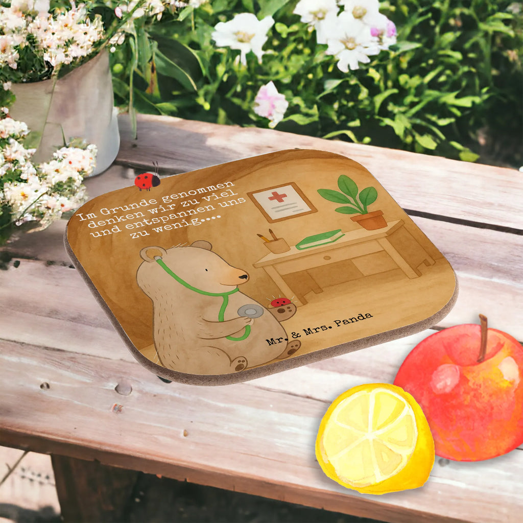 Square coaster bear Physician Design Untersetzer, Bierdeckel, Glasuntersetzer, Untersetzer Gläser, Getränkeuntersetzer, Untersetzer aus Holz, Untersetzer für Gläser, Korkuntersetzer, Untersetzer Holz, Holzuntersetzer, Tassen Untersetzer, Untersetzer Design, Bär, Teddy, Teddybär, Arzt, Ärztin, Doktor, Professor, Doktorin, Professorin