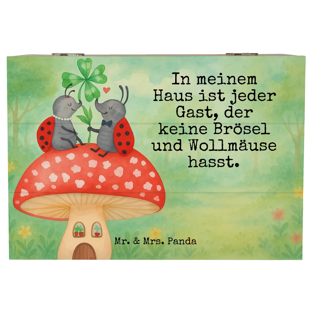 Holzkiste Marienkäfer Fliegenpilz Design Holzkiste, Kiste, Schatzkiste, Truhe, Schatulle, XXL, Erinnerungsbox, Erinnerungskiste, Dekokiste, Aufbewahrungsbox, Geschenkbox, Geschenkdose, Tiermotive, Gute Laune, lustige Sprüche, Tiere, Haus, Wohnung, zuhause, Fliegenpilz, Marienkäfer, Fleigenpilzhaus