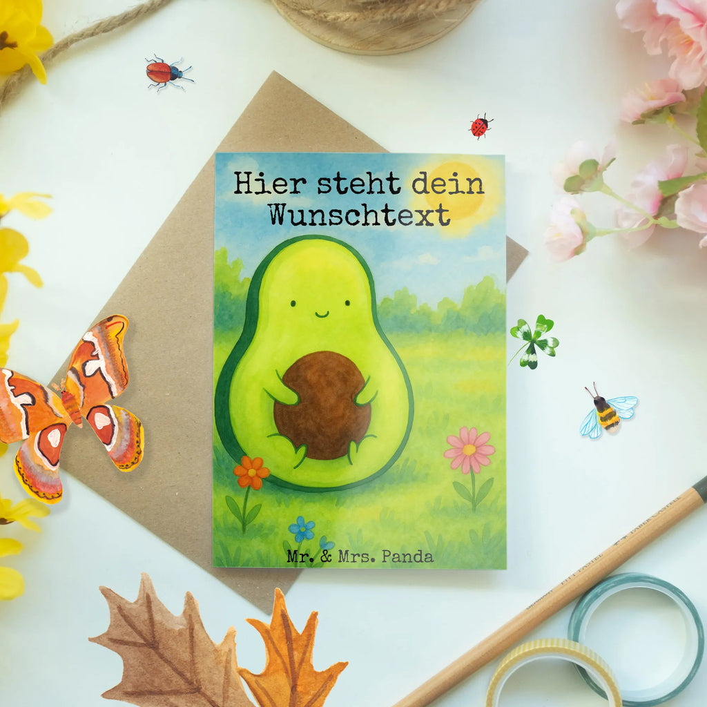 Personalisierte Grußkarte Avocado Kern Design Grußkarte mit persönlichen Nachrichten, Personalisierte Glückwunschkarte, Personalisierte Hochzeitskarte, Personalisiertere Klappkarte, Personalisierte Grußkarte, Grußkarte selber drucken, Grußkarte als Geldgeschenk, Personalisierte Geburtstagskarte, Grußkarten personalisiert, Grußkarte selbst gestalten, Grußkarte mit Namen, Personalisierte Einladungskarte, Personalisierte Karte, Avocado, Veggie, Vegan, Gesund, Pflanze, Kern, Avocadokern, Avokado, Spruch Leben