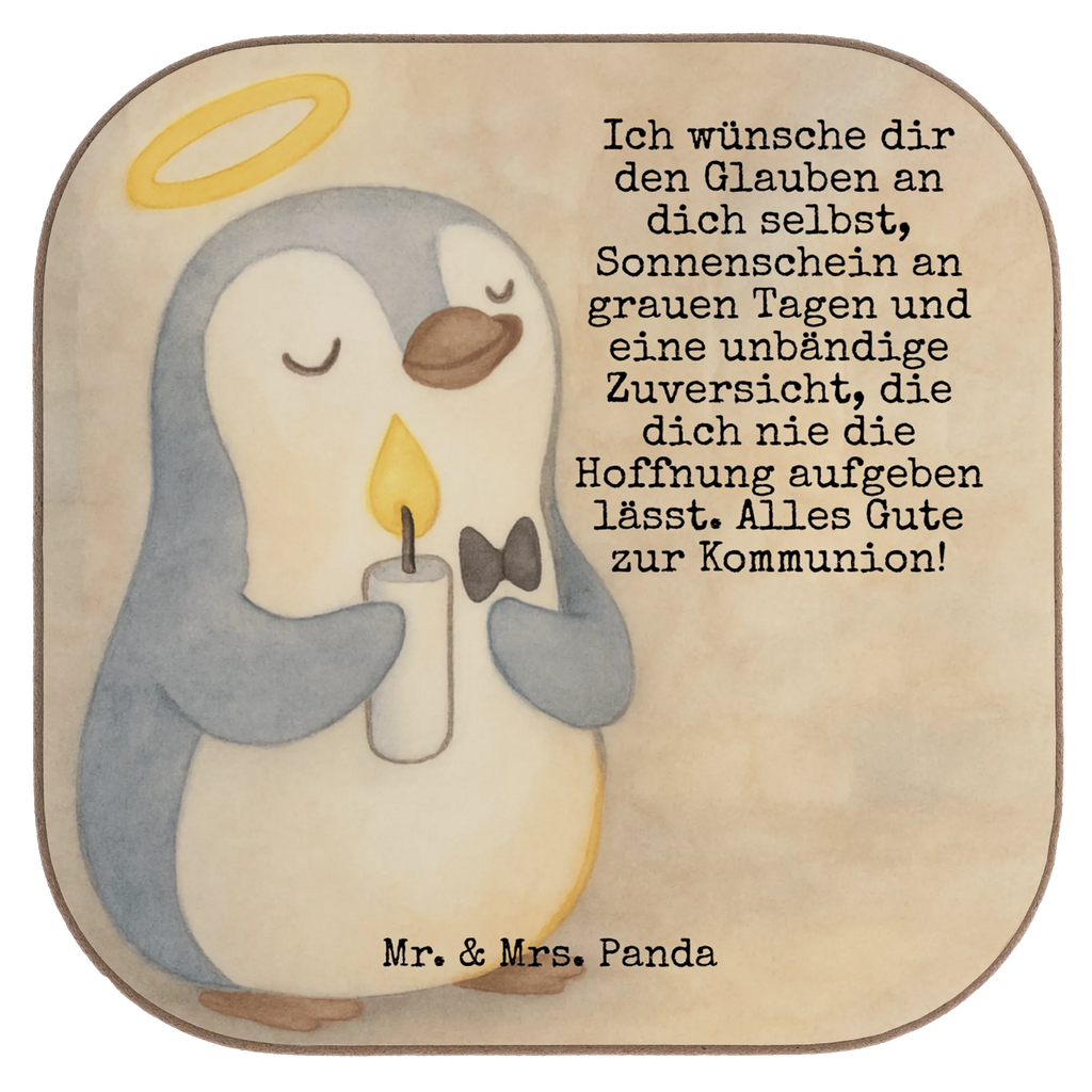 Square coaster penguin communion Design Untersetzer, Bierdeckel, Glasuntersetzer, Untersetzer Gläser, Getränkeuntersetzer, Untersetzer aus Holz, Untersetzer für Gläser, Korkuntersetzer, Untersetzer Holz, Holzuntersetzer, Tassen Untersetzer, Untersetzer Design, Konfirmation, Kommunion, Jugendweihe, Konfirmation Geschenk, Kommunion Geschenk, Kommunion Dankeschön, Glauben, Sonnenschein