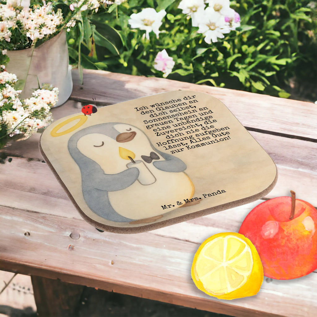 Square coaster penguin communion Design Untersetzer, Bierdeckel, Glasuntersetzer, Untersetzer Gläser, Getränkeuntersetzer, Untersetzer aus Holz, Untersetzer für Gläser, Korkuntersetzer, Untersetzer Holz, Holzuntersetzer, Tassen Untersetzer, Untersetzer Design, Konfirmation, Kommunion, Jugendweihe, Konfirmation Geschenk, Kommunion Geschenk, Kommunion Dankeschön, Glauben, Sonnenschein