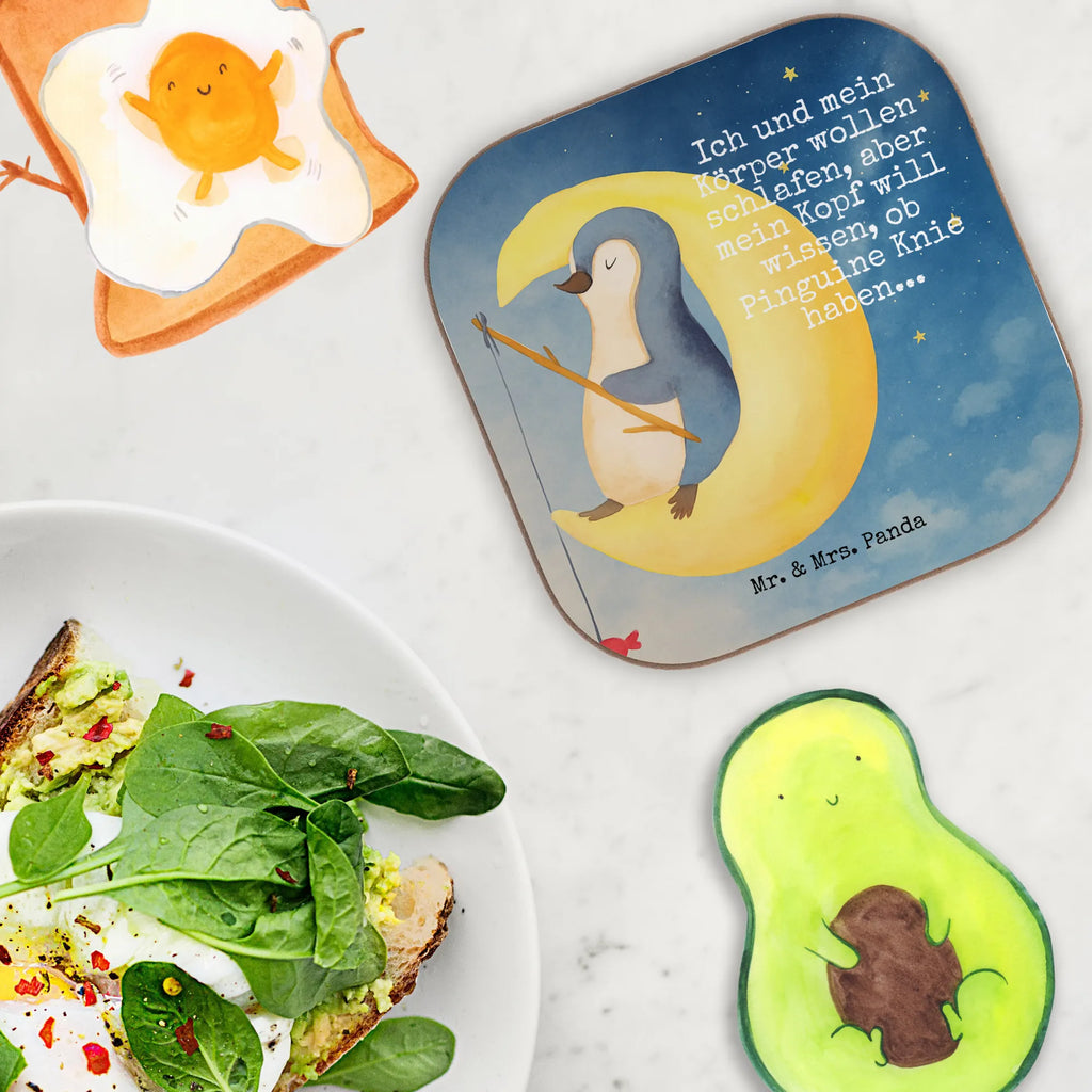 Square coaster Penguin moon Design Untersetzer, Bierdeckel, Glasuntersetzer, Untersetzer Gläser, Getränkeuntersetzer, Untersetzer aus Holz, Untersetzer für Gläser, Korkuntersetzer, Untersetzer Holz, Holzuntersetzer, Tassen Untersetzer, Untersetzer Design, Pinguin, Pinguine, Spruch, schlafen, Nachtruhe, Einschlafen, Schlafzimmer, Schlafstörungen, Gästezimmer