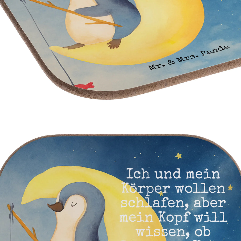 Square coaster Penguin moon Design Untersetzer, Bierdeckel, Glasuntersetzer, Untersetzer Gläser, Getränkeuntersetzer, Untersetzer aus Holz, Untersetzer für Gläser, Korkuntersetzer, Untersetzer Holz, Holzuntersetzer, Tassen Untersetzer, Untersetzer Design, Pinguin, Pinguine, Spruch, schlafen, Nachtruhe, Einschlafen, Schlafzimmer, Schlafstörungen, Gästezimmer