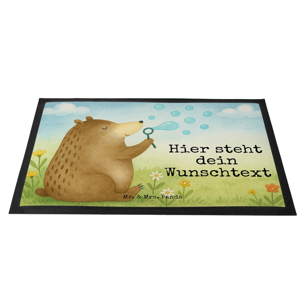 Personalisierte Fußmatte Bär Seifenblasen Design Haustürmatte personalisiert, Türvorleger personalisiert, Personalisierte Fußmatte, Personalisieruung, Fußmatte bedrucken, Namensfussmatte, Personalisiert, Türvorleger mit Namen, Fußmatte mit Namen, Wunschnamen, Bedrucken, Bär, Teddy, Teddybär, Seifenblasen Bär Lustig Sein Glücklich Traurig Happy