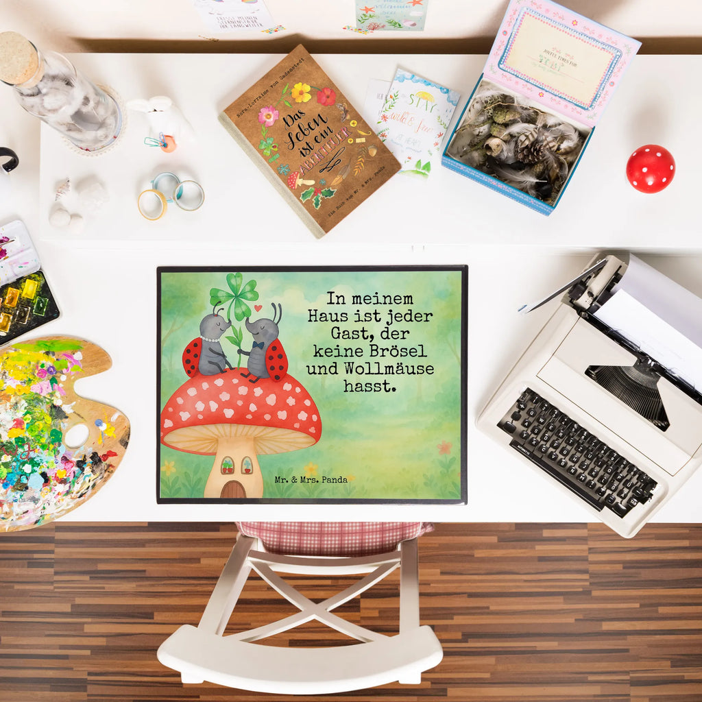 Podkładka na biurko biedronka Muchomor Design Schreibunterlage, Schreibtischauflage, Bürobedarf, Büroartikel, Schreibwaren, Schreibtisch Unterlagen, Schreibtischunterlage Groß, Tiermotive, Gute Laune, lustige Sprüche, Tiere, Haus, Wohnung, zuhause, Fliegenpilz, Marienkäfer, Fleigenpilzhaus