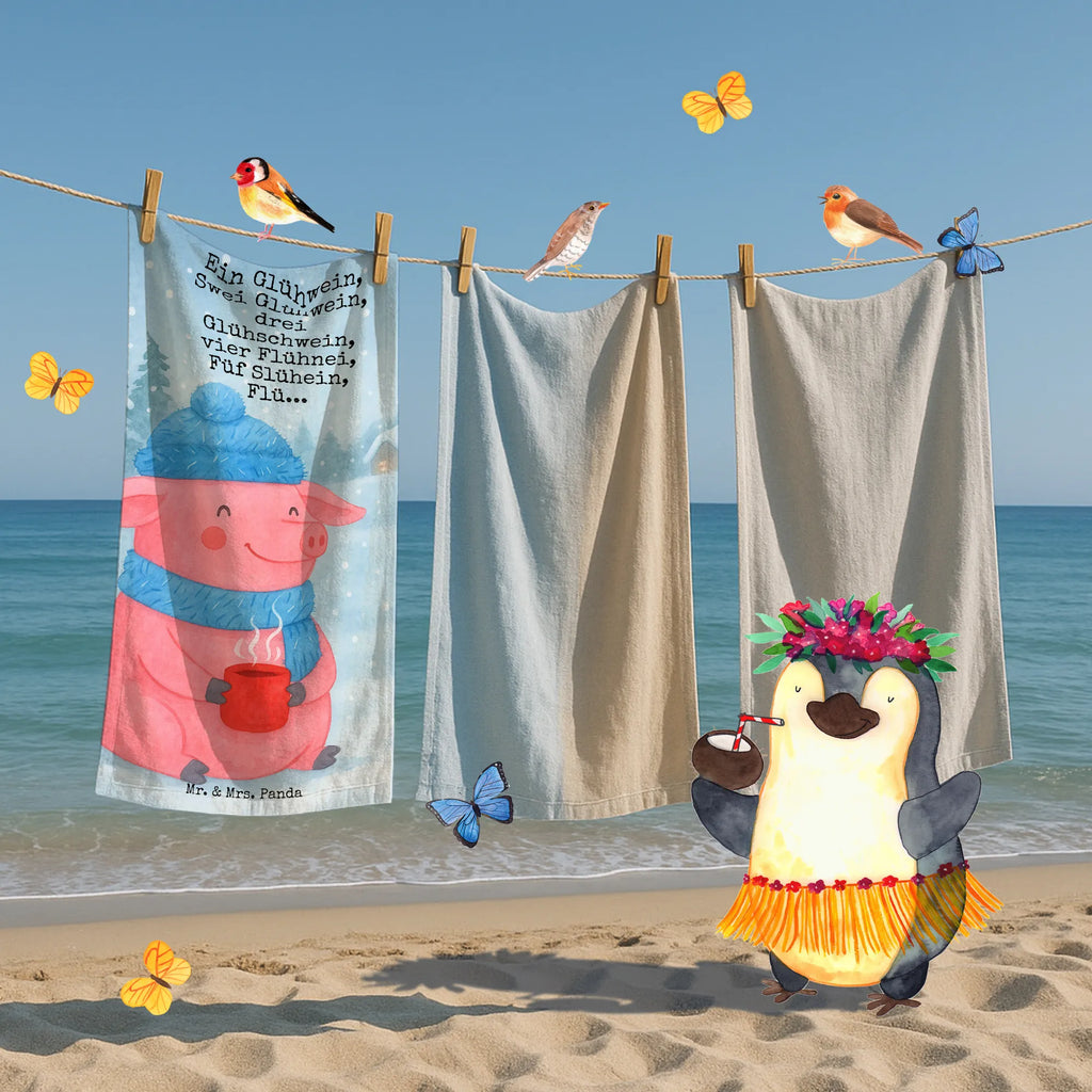 Badehandtuch Schweinchen Glühwein Design Duschtuch, Badetuch, Strandtuch, Saunatuch, Kinder Handtuch, Winter, Weihnachten, Weihnachtsdeko, Nikolaus, Advent, Heiligabend, Wintermotiv, Glühwein, Betrunken, Weihnachtsmarkt, Spruch