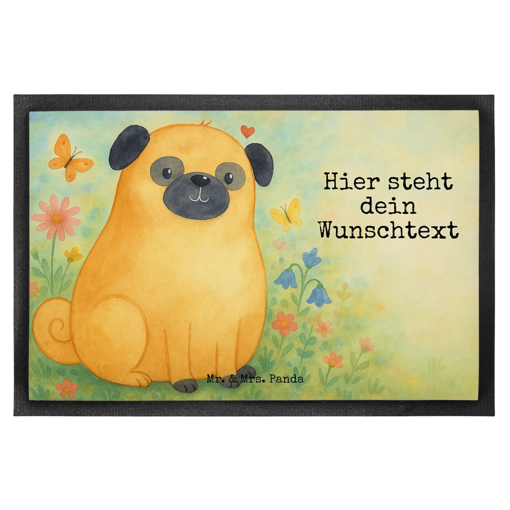 Personalisierte Fußmatte Mops Design Fußmatte mit Namen, Personalisierte Fußmatte, Fußmatte bedrucken, Bedrucken, Wunschnamen, Haustürmatte personalisiert, Namensfussmatte, Türvorleger mit Namen, Personalisiert, Türvorleger personalisiert, Personalisieruung, Hund, Hundemotiv, Haustier, Hunderasse, Tierliebhaber, Hundebesitzer, Sprüche, Liebe, Hundeliebe, Mops