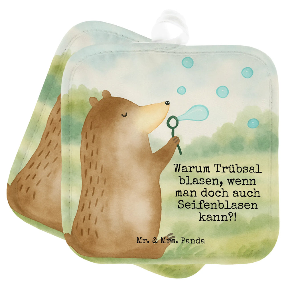 2-elementowy zestaw podkładek pod garnki niedźwiedź bańki mydlane Design Topflappen, Topfuntersetzer, Ofenhandschuh, Topflappen Set, Topflappen lustig, Topflappen mit Spruch, Ofenhandschuhe, Topfhandschuhe, Topfhandschuh, Topflappenset, Topflappen 2er Set, Schöne Topflappen, Bär, Teddy, Teddybär, Seifenblasen Bär Lustig Sein Glücklich Traurig Happy