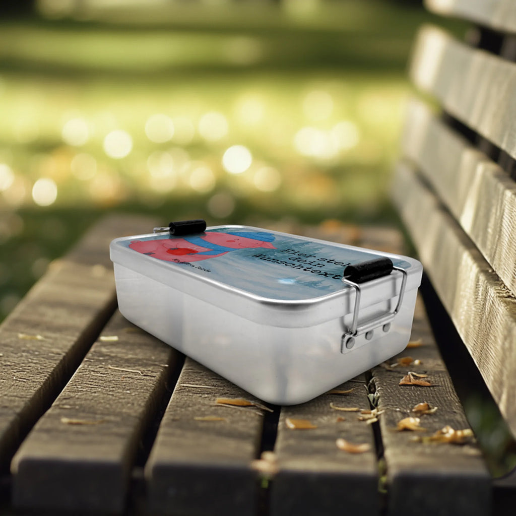 Personalisierte Metall Brotdose Schwein Glühwein Design Brotdose mit Namen, Brotbox, Schule, Brotbox mit Namen, Kindergarten, Uni, Brotdose, Geschenk mit Namen, Winter, Weihnachten, Weihnachtsdeko, Nikolaus, Advent, Heiligabend, Wintermotiv, Weihnachtsmarkt, Punsch, Glühschwein, Glühwein