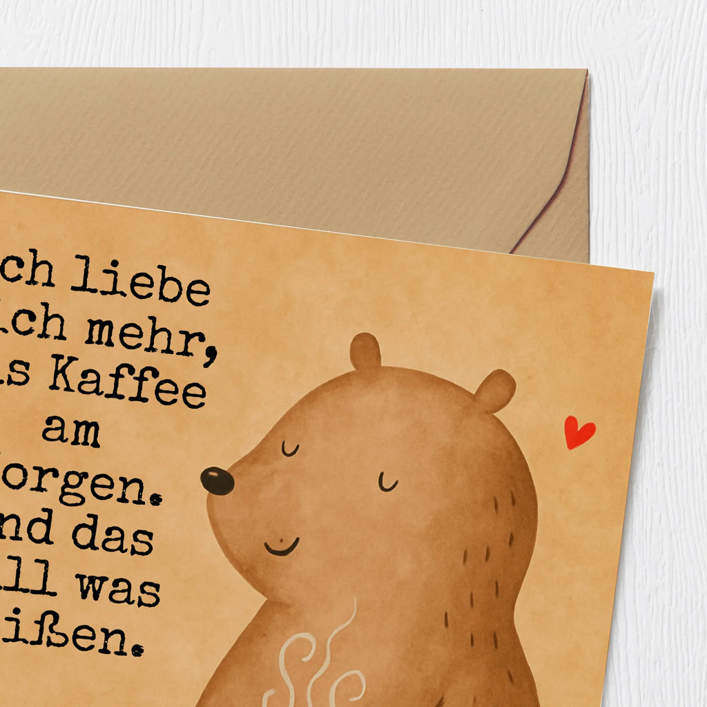 Deluxe Karte Bär Morgenkaffee Design Karte, Grußkarte, Klappkarte, Einladungskarte, Glückwunschkarte, Hochzeitskarte, Geburtstagskarte, Hochwertige Grußkarte, Hochwertige Klappkarte, Liebe, Partner, Freund, Freundin, Ehemann, Ehefrau, Heiraten, Verlobung, Heiratsantrag, Liebesgeschenk, Jahrestag, Hocheitstag, Valentinstag, Geschenk für Frauen, Hochzeitstag, Mitbringsel, Geschenk für Freundin, Geschenk für Partner, Liebesbeweis, für Männer, für Ehemann