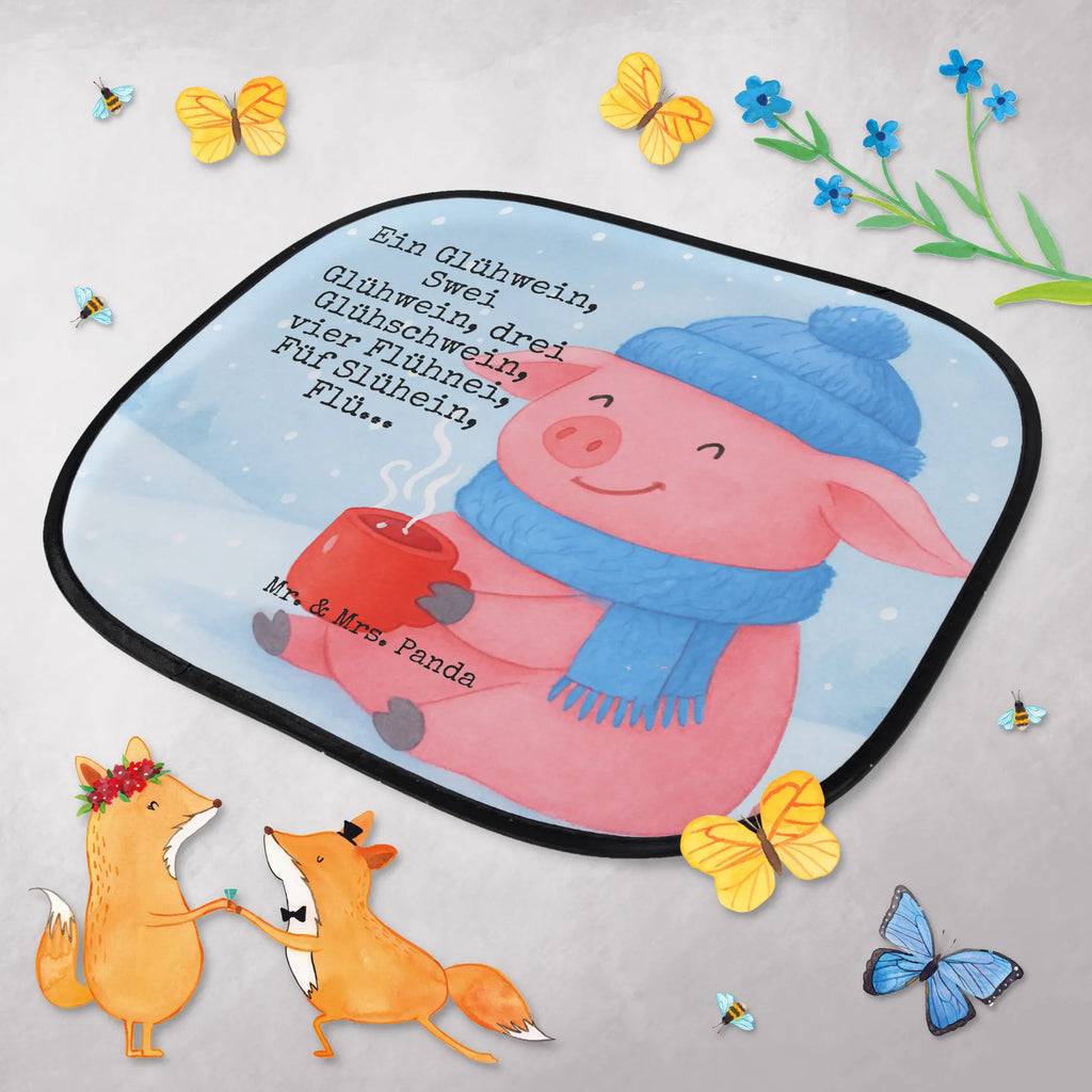 Osłona przeciwsłoneczna do samochodu Świnka grzane wino Design Zima, Boże Narodzenie, dekoracje świąteczne, Mikołaj, Adwent, Wigilia, zimowy motyw