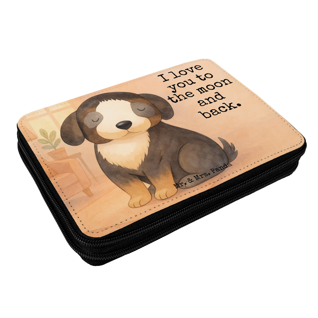 Leather folder Dog Relax Design Federmappe, Stiftetasche, Stifte Etui, Schule, Einschulung, Geschenk, Kind, Schüler, Schülerin, Stifterolle, Federmäppchen, Motiv, Grundschule, Federmäppchen bedruckt, Büro Stifte Etui, Bestückte Federmappe, Kinder Federmappe, Federmappe Einschulung, Hund, Hundemotiv, Haustier, Hunderasse, Tierliebhaber, Hundebesitzer, Sprüche, schwarzer Hund, Hundeliebe, Liebe, Hundeglück