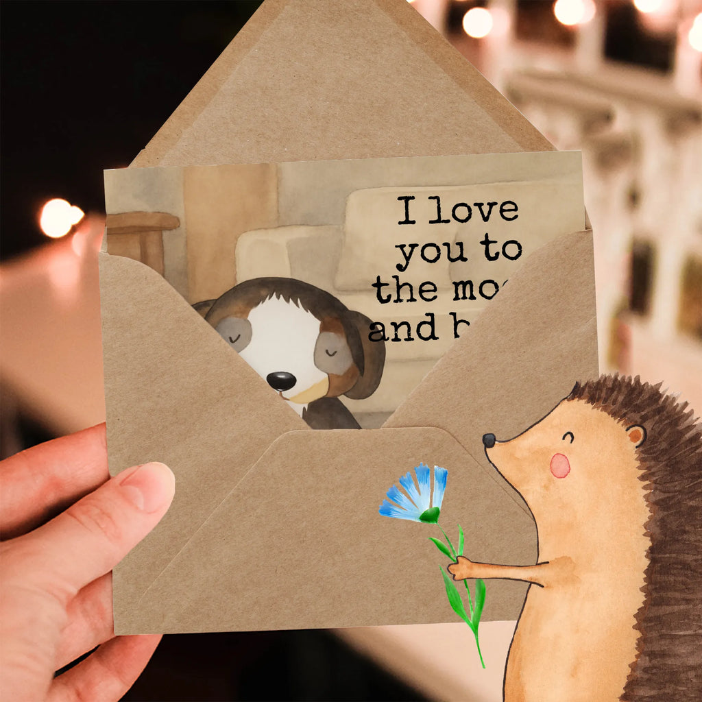 Karta Deluxe pies relaks Design Karte, Grußkarte, Klappkarte, Einladungskarte, Glückwunschkarte, Hochzeitskarte, Geburtstagskarte, Hochwertige Grußkarte, Hochwertige Klappkarte, Hund, Hundemotiv, Haustier, Hunderasse, Tierliebhaber, Hundebesitzer, Sprüche, schwarzer Hund, Hundeliebe, Liebe, Hundeglück