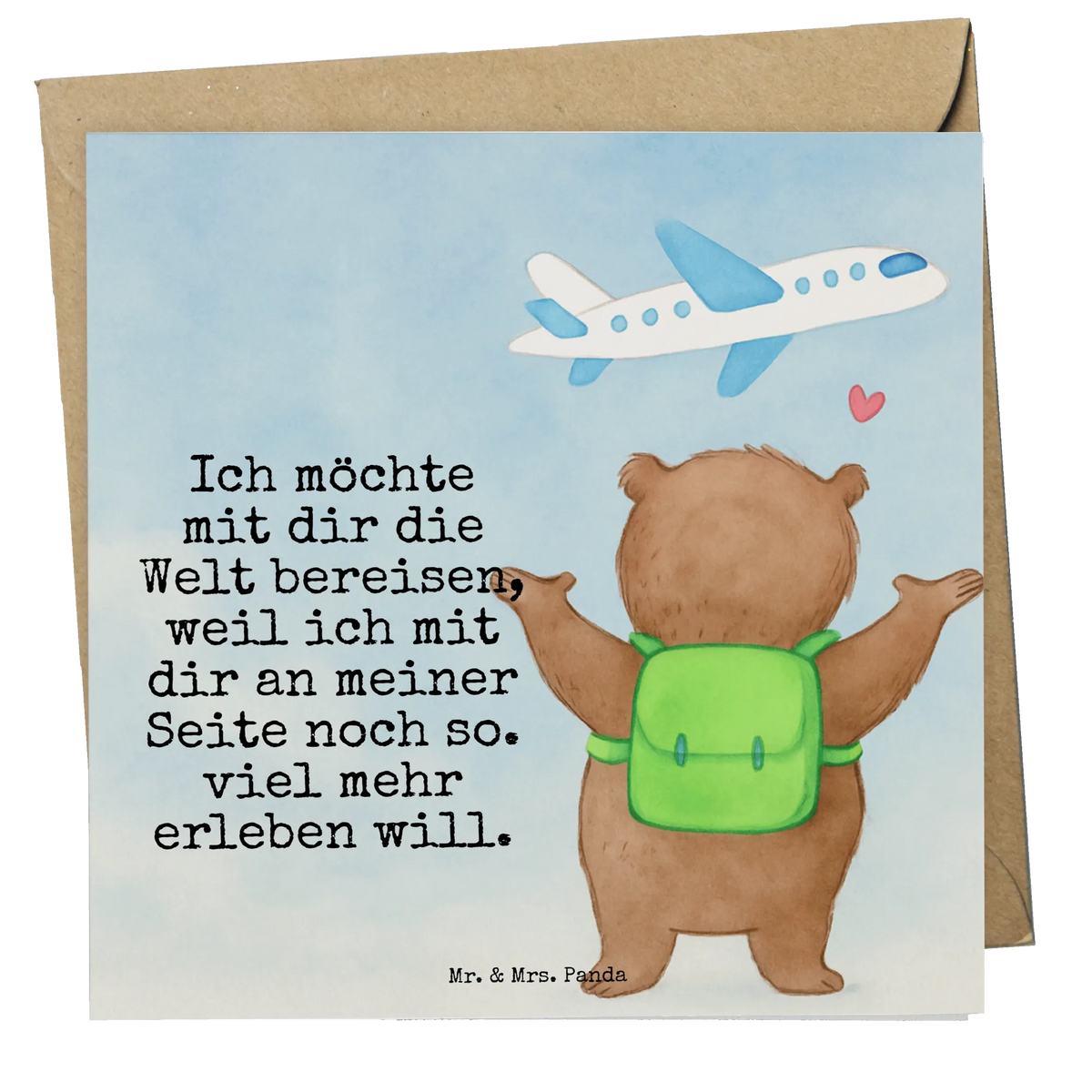Deluxe Card bear Airplane Design Loving, Two, Together, Marriage, Proposal of marriage, Love gift, gift for her, gift for him, anniversary gift, Valentine's Day Gift for Women Love Gift Anniversary Wedding Anniversary Party Favor Gift for Girlfriend Gift for Partner Boyfriend Gift Token of Love for Men for Husband