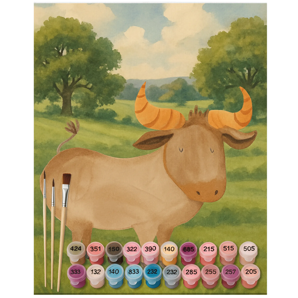 Paint by Numbers Star sign bull Design Baseln, Malen nach Zahlen, Bastelidee, Kreativität, Künstler, DIY, Kunstwerk, Ausmalbild, Malen, Tierkreiszeichen, Sternzeichen, Horoskop, Astrologie, Aszendent, Rind, Stier, Ochse, Stier Sternzeichen, Geschenk Mai, Geburtstag Mai, Stier Geschenk, Geburtstag April, Geschenk April