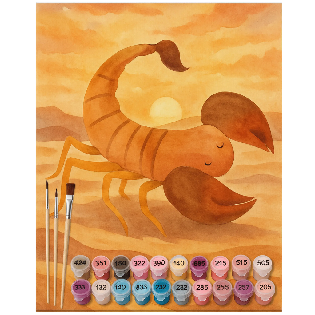 Paint by Numbers Star sign Scorpio Design Malen, Kunstwerk, Baseln, DIY, Bastelidee, Malen nach Zahlen, Künstler, Ausmalbild, Kreativität, Tierkreiszeichen, Sternzeichen, Horoskop, Astrologie, Aszendent, Geschenk Oktober, Geburtstag November, Geschenk November, Skorpion Geschenk, Skorpione, Geburtstag Oktober, Skorpion Sternzeichen