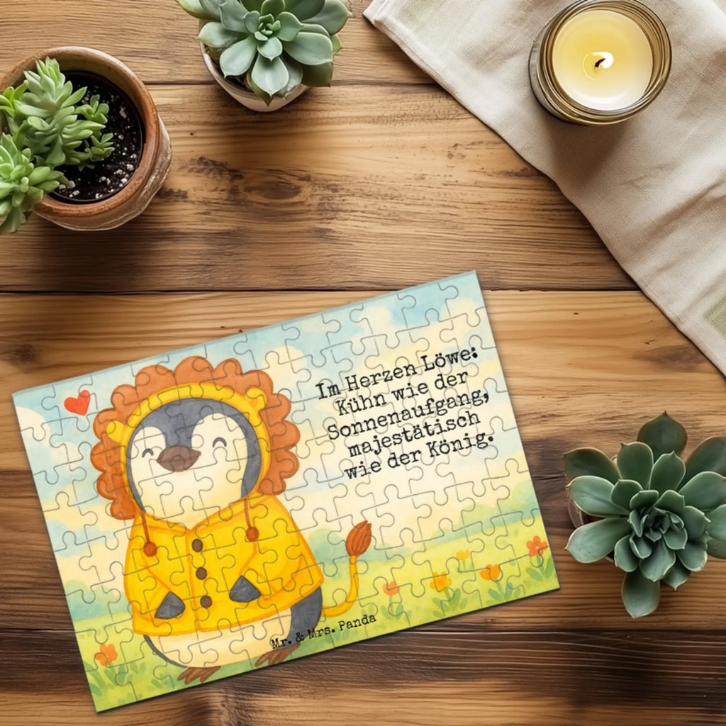 Puzzle Lion Astrology Design Puzzle, Tierkreiszeichen, Sternzeichen, Horoskop, Astrologie, Aszendent, Geburtstagsgeschenk, Geschenkidee zum Geburtstag, Sternzeichen Löwe, Löwe