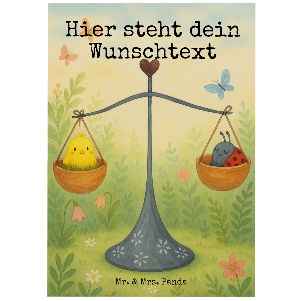 Personalised postcard Star sign Scale Design Einladung mit Namen, Geschenkkarte mit Wunschtext, Grußkarte mit Wunschtext, Postkarte mit Namen, Ansichtskarte mit Wunschtext, Karte mit Namen, Postkarte bedrucken, Ansichtskarte mit Namen, Karte mit Wunschtext, Geschenkkarte mit Namen, Einladung mit Wunschtext, Grußkarte mit Namen, Postkarte personalisierbar, Postkarte mit Wunschtext, Tierkreiszeichen, Sternzeichen, Horoskop, Astrologie, Aszendent, Waage Geschenk, Geburtstag September, Marienkäfer, Waage, Geburtstag Oktober, Geschenk Oktober, Gleichgewicht, Hummel, Geschenk September, Biene, Waage Sternzeichen