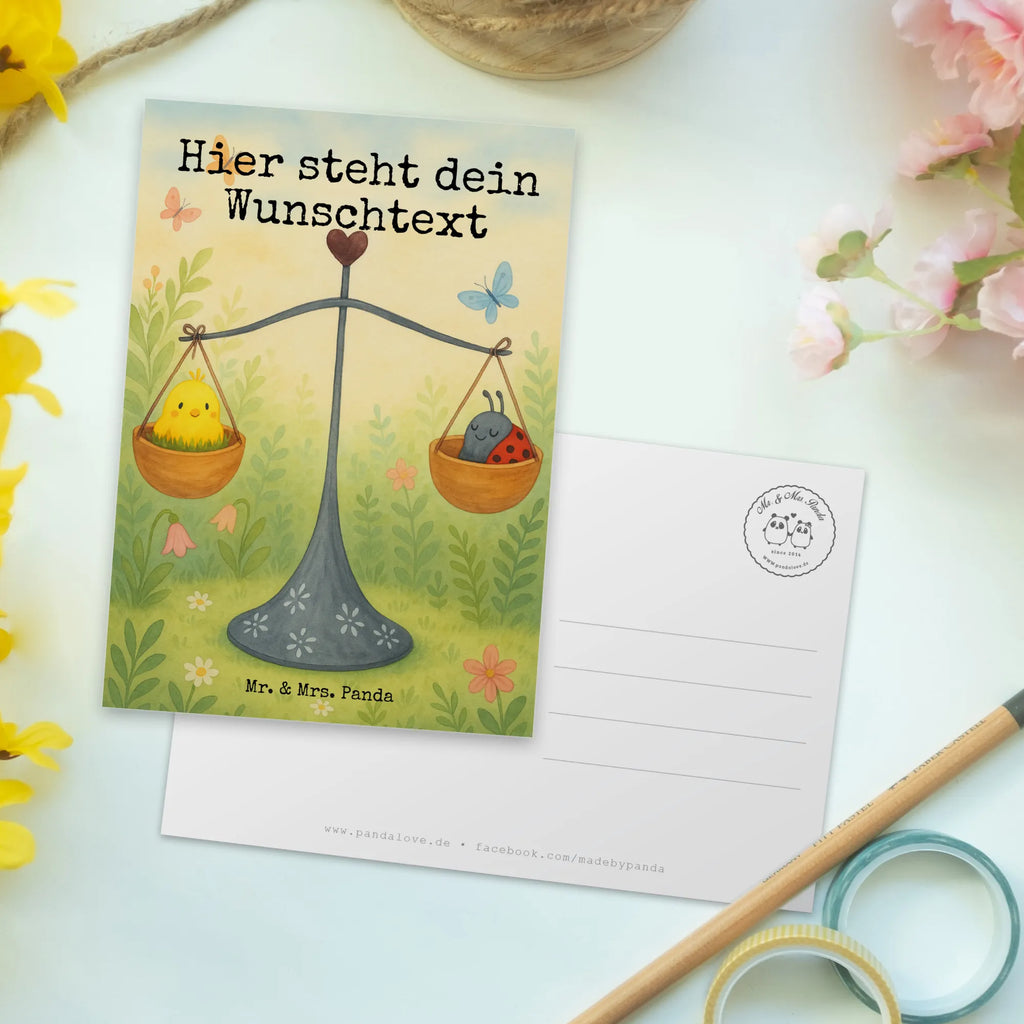 Personalised postcard Star sign Scale Design Einladung mit Namen, Geschenkkarte mit Wunschtext, Grußkarte mit Wunschtext, Postkarte mit Namen, Ansichtskarte mit Wunschtext, Karte mit Namen, Postkarte bedrucken, Ansichtskarte mit Namen, Karte mit Wunschtext, Geschenkkarte mit Namen, Einladung mit Wunschtext, Grußkarte mit Namen, Postkarte personalisierbar, Postkarte mit Wunschtext, Tierkreiszeichen, Sternzeichen, Horoskop, Astrologie, Aszendent, Waage Geschenk, Geburtstag September, Marienkäfer, Waage, Geburtstag Oktober, Geschenk Oktober, Gleichgewicht, Hummel, Geschenk September, Biene, Waage Sternzeichen