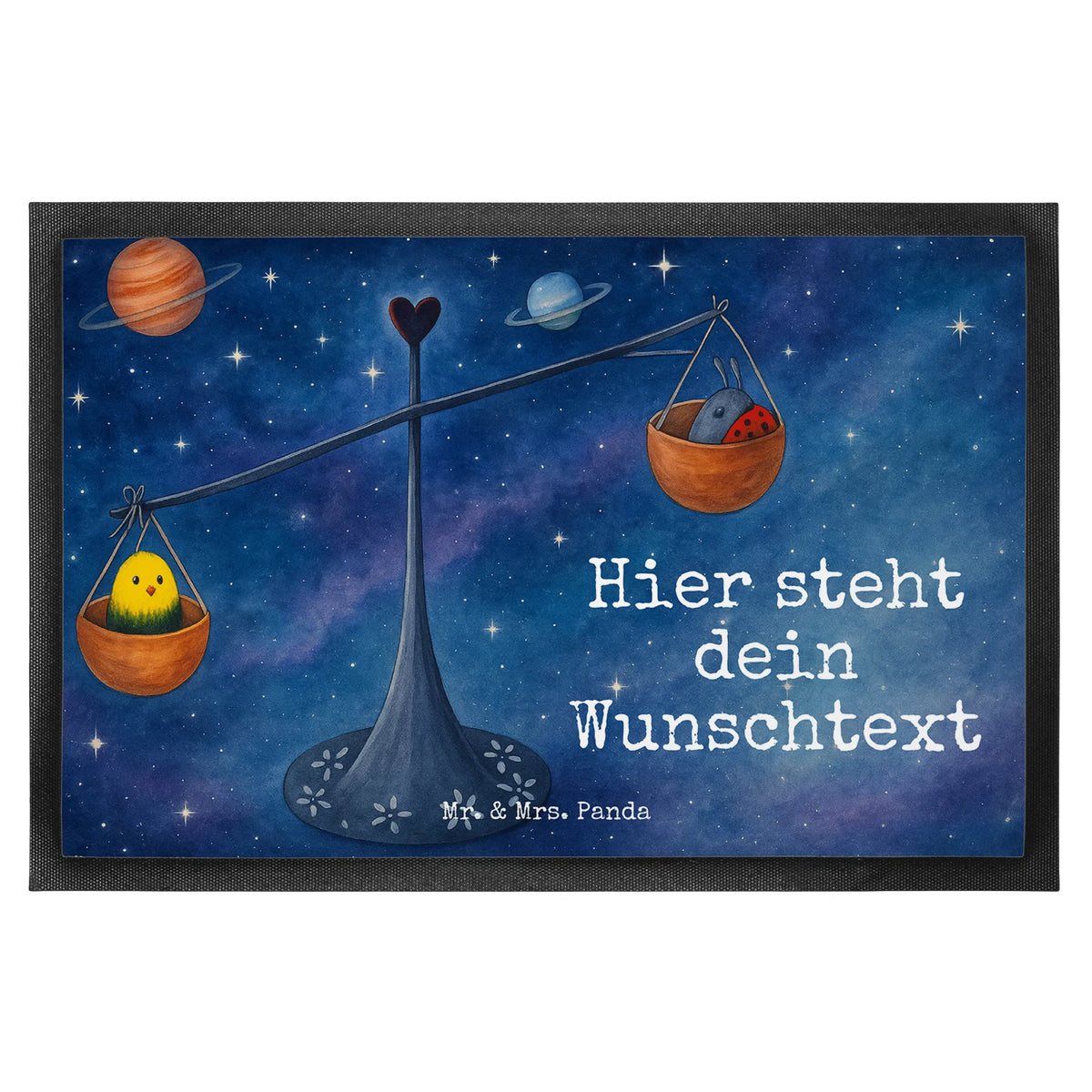 Personalized doormat Star sign Scale Design constellations, birthdays, astrology, date of birth, month of birth, birthday September, gift September, Libra, birthday October, Libra gift, gift October, Libra zodiac sign, ladybird, bumble bee, balance