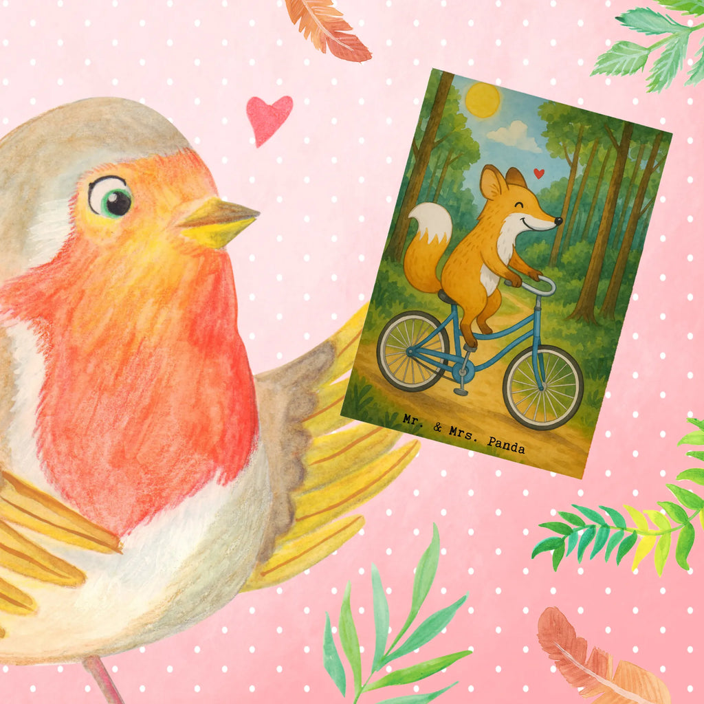 Grußkarte Fuchs Fahrrad fahren Design Einladungskarte, Grußkarte, Geburtstagskarte, Ansichtskarten, Hochzeitskarte, Karte, Klappkarte, Glückwunschkarte, Geschenk, Sport, Sportart, Hobby, Schenken, Danke, Dankeschön, Auszeichnung, Gewinn, Sportler, Radsport, Mountainbiking, Fahrrad fahren, Radeln, Trekking