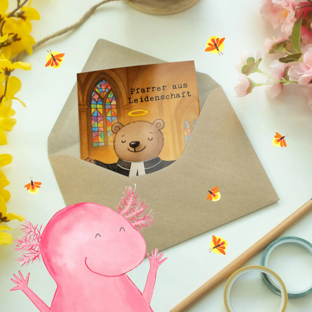 Grußkarte Pfarrer Leidenschaft Design Karte, Einladungskarte, Ansichtskarten, Klappkarte, Geburtstagskarte, Hochzeitskarte, Glückwunschkarte, Grußkarte, Beruf, Ausbildung, Jubiläum, Abschied, Rente, Kollege, Kollegin, Geschenk, Schenken, Arbeitskollege, Mitarbeiter, Firma, Danke, Dankeschön, Kirche, Diener Gottes<br />Geistlicher, Theologe, Prediger<br />Priester, Pfarrer, Pastor