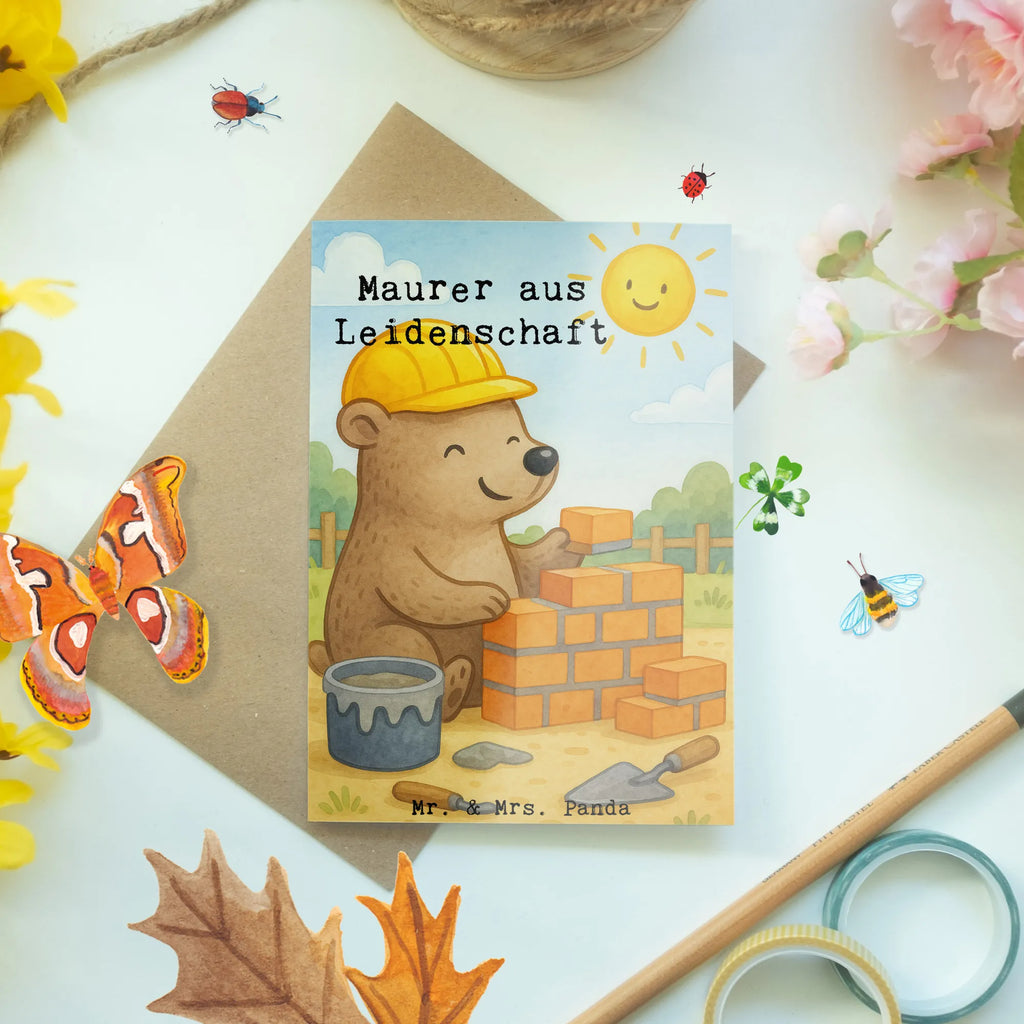 Grußkarte Maurer Leidenschaft Design Grußkarte, Karte, Glückwunschkarte, Geburtstagskarte, Klappkarte, Ansichtskarten, Einladungskarte, Hochzeitskarte, Beruf, Ausbildung, Jubiläum, Abschied, Rente, Kollege, Kollegin, Geschenk, Schenken, Arbeitskollege, Mitarbeiter, Firma, Danke, Dankeschön, Maurerbetrieb, Gesellenprüfung, Maurer, Maurermeister, Handwerker