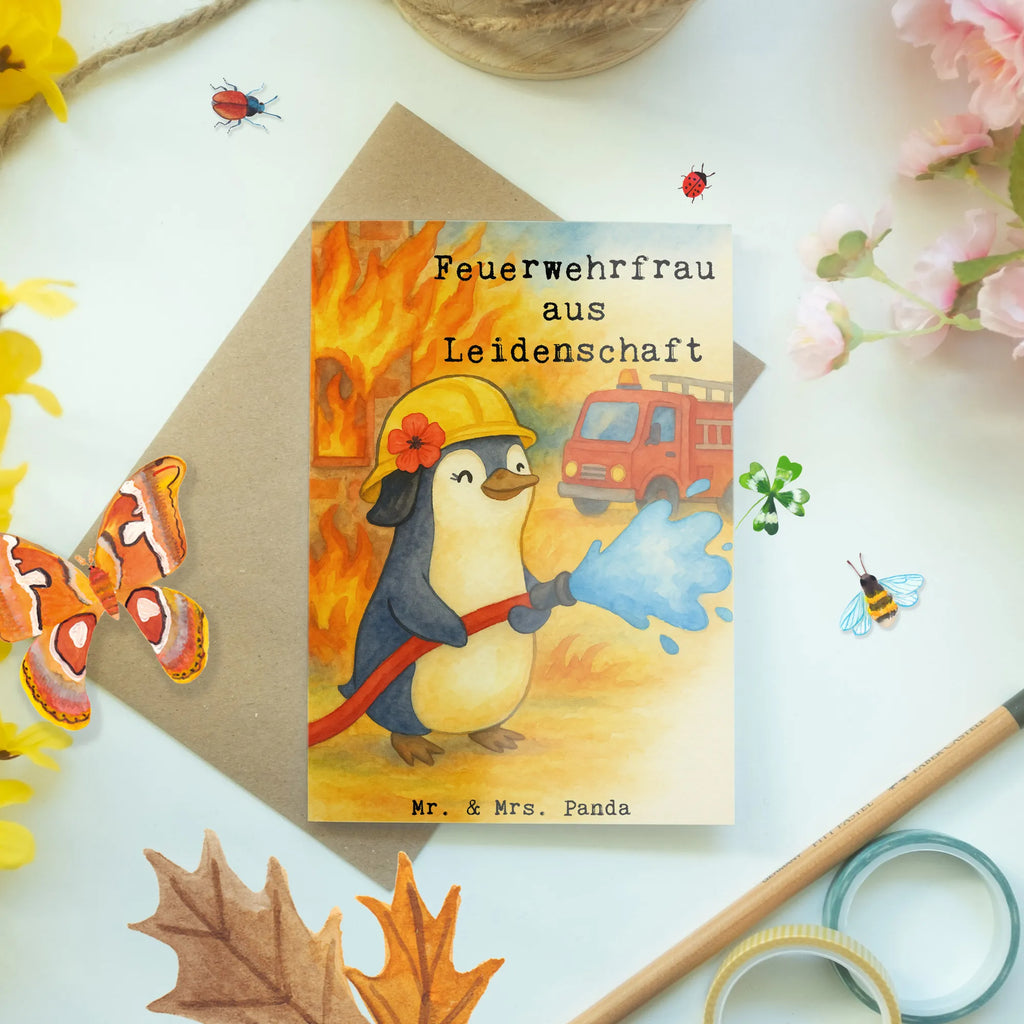 Grußkarte Feuerwehrfrau Leidenschaft Design Grußkarte, Glückwunschkarte, Ansichtskarten, Karte, Hochzeitskarte, Geburtstagskarte, Klappkarte, Einladungskarte, Beruf, Ausbildung, Jubiläum, Abschied, Rente, Kollege, Kollegin, Geschenk, Schenken, Arbeitskollege, Mitarbeiter, Firma, Danke, Dankeschön, freiwillige Feuerwehr, Feuerwehrhauptfrau, Feuerwehr, Feuerwehrfrau, Brandschutz