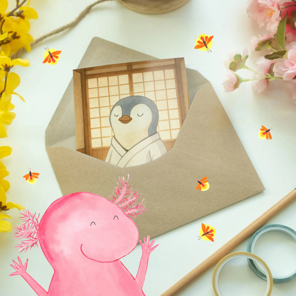 Grußkarte Pinguin Karate Design Grußkarte, Glückwunschkarte, Karte, Geburtstagskarte, Hochzeitskarte, Ansichtskarten, Einladungskarte, Klappkarte, Geschenk, Sport, Sportart, Hobby, Schenken, Danke, Dankeschön, Auszeichnung, Gewinn, Sportler, Selbstverteidigung, Kampfkunst, Karate, Karate Verein, Kampfsportart