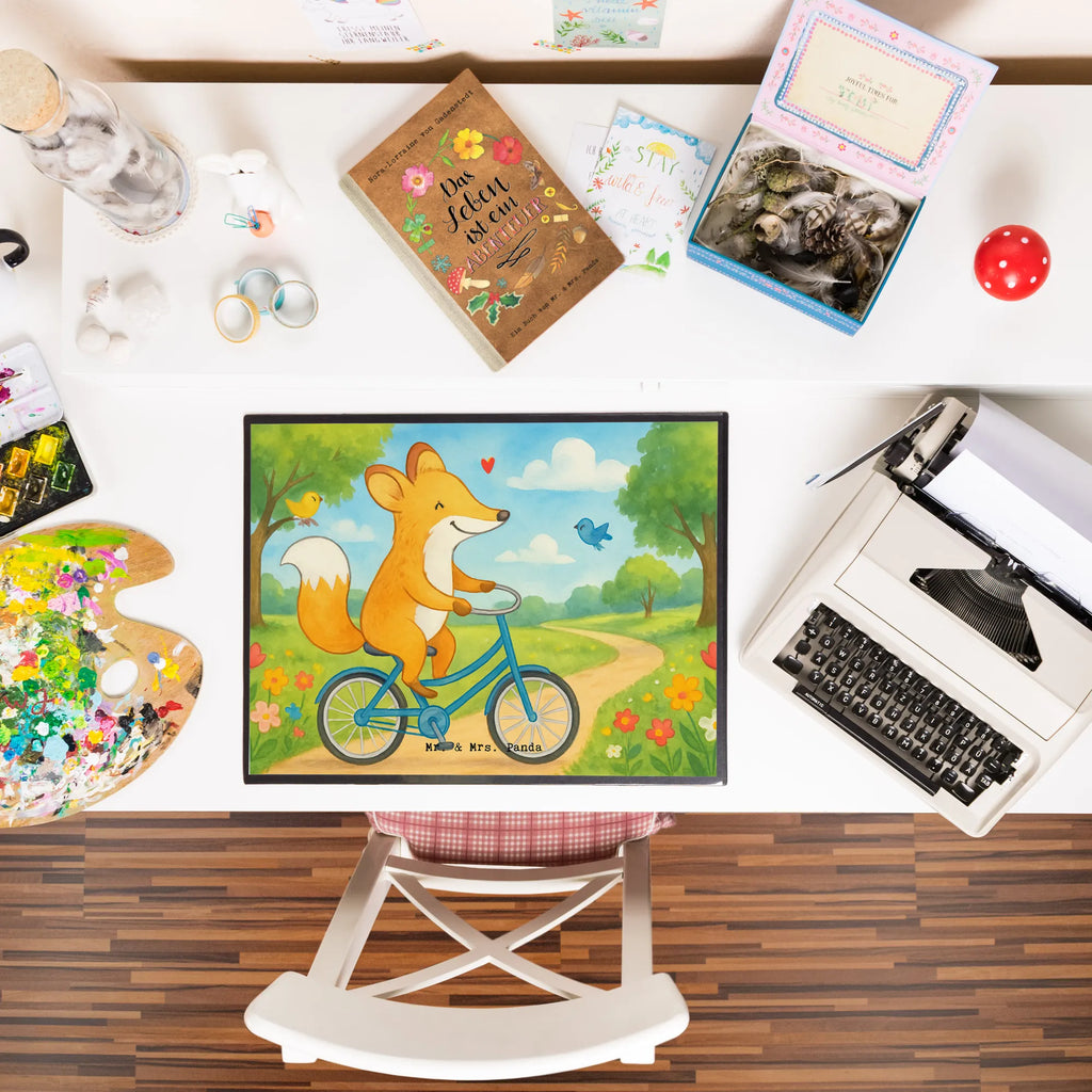 Schreibtischunterlage Fuchs Fahrrad fahren Design Schreibwaren, Bürobedarf, Schreibtisch Unterlagen, Schreibtischauflage, Schreibunterlage, Büroartikel, Schreibtischunterlage Groß, Geschenk, Sport, Sportart, Hobby, Schenken, Danke, Dankeschön, Auszeichnung, Gewinn, Sportler, Radeln, Mountainbiking, Fahrrad fahren, Trekking, Radsport