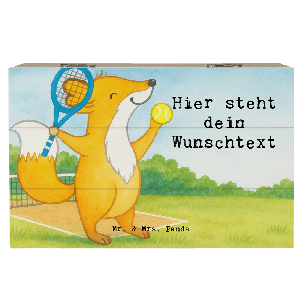 Personalisierte Holzkiste Fuchs Tennis spielen Design Holzkiste mit Namen, Geschenkbox personalisiert, Truhe Personalisiert, Schatulle mit Namen, mit Namen, Erinnerungsbox mit Namen, GEschenkdose personalisiert, Holzkiste Personalisiert, Erinnerungskiste Personalisiert, Erinnerungsbox Personalisiert, Kiste Personalisiert, Kiste mit Namen, Truhe mit Namen, Schatzkiste Personalisiert, Schatzkiste mit Namen, Aufbewahrungsbox mit Namen, Aufbewahrungsbox Personalisiert, Schatulle Personalisiert, Dekokiste mit Namen, Dekokiste Personalisiert, Erinnerungskiste, Geschenk, Sport, Sportart, Hobby, Schenken, Danke, Dankeschön, Auszeichnung, Gewinn, Sportler, Tennis spielen, Tennisverein, Ballsportart, Tennis Turnier, Tennisclub