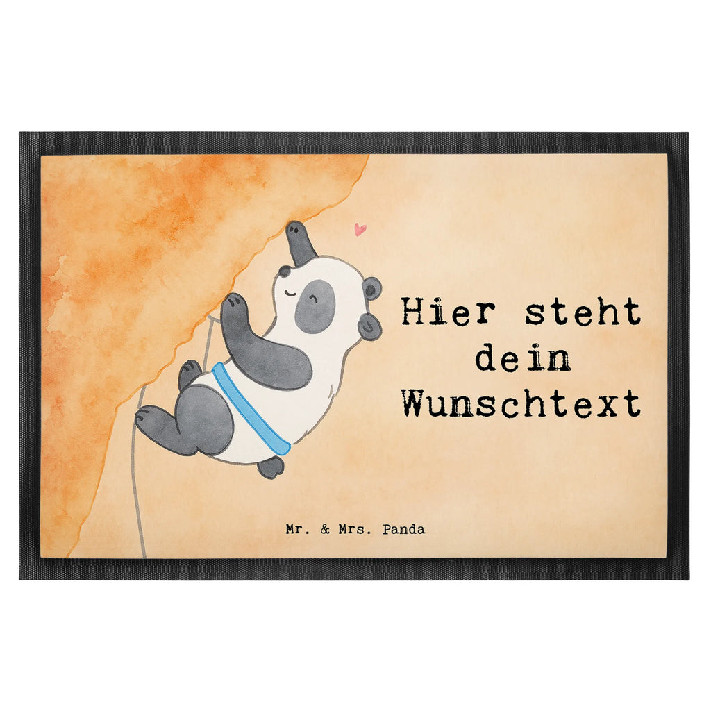 Personalisierte Fußmatte Panda Klettern Design Personalisierte Fußmatte, Personalisieruung, Namensfussmatte, Wunschnamen, Fußmatte mit Namen, Bedrucken, Türvorleger mit Namen, Türvorleger personalisiert, Haustürmatte personalisiert, Fußmatte bedrucken, Personalisiert, Geschenk, Sport, Sportart, Hobby, Schenken, Danke, Dankeschön, Auszeichnung, Gewinn, Sportler, Klettersport, Klettern, Kletterhalle, Bouldern